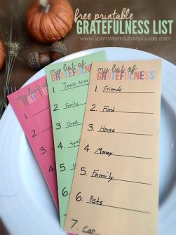 Thanksgiving Gratefulness Printable